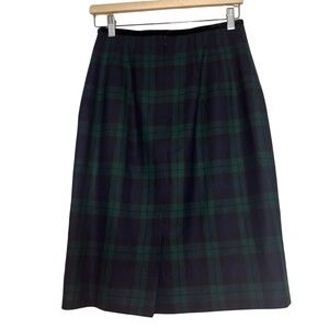 Vintage Brooks Brothers Wool Plaid Pencil Skirt